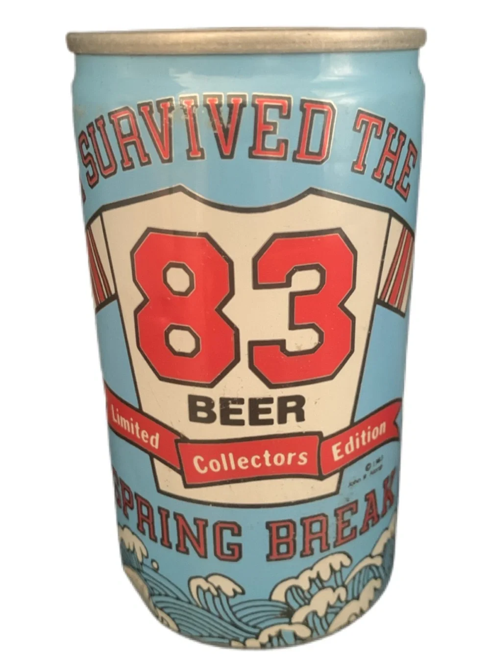 Vintage Beer Can I Survived the 83 Beer Spring Break Collector's Edition Empty